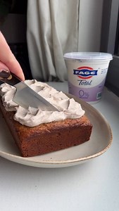 A protein-rich take on classic zucchini bread - Greek yogurt folded into the batter and whipped into the frosting. 😋 | FAGE