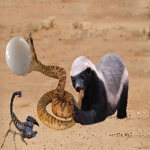 Badger Honey Chewing Snake Head, Python Scorpio - Badger Honey Attack Poisonous Animals | Daily Life Of Animals