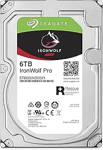Seagate IronWolf Pro 6 TB NAS RAID Internal Hard Drive - 7,200 RPM SATA 6 Gb/s 3.5-inch (ST6000NE0021)