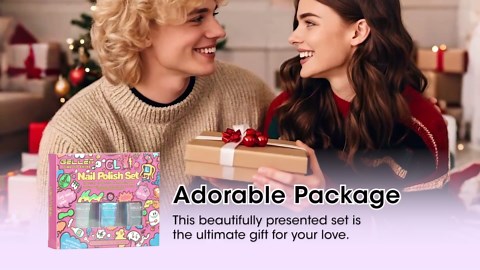 Gellen Nail Polish, Quick Dry 3 Colors Shining Green Blue Purple Nail Polish Set Xmas Halloween Nail Lacquer Set, Gift for Women Home Nail Art, No UV Light Needed, 0.33 Fl.oz