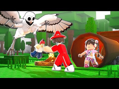 WE SURVIVED the OWL from 99 NIGHTS IN THE WOODS with my LITTLE SISTER😰 | Kevinox