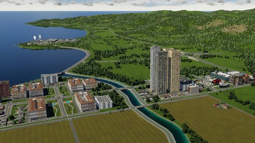 【城市天际线2】岛屿开发P2—四栋楼就能超堵的高密度社区