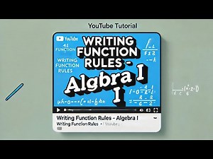 Writing Function Rules - Algebra I - How to Write Function Rule Example - Algebra I Tutorial