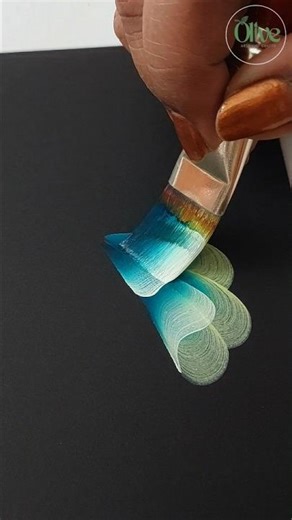 💙🌿Satisfying Leaf Painting You MUST try🎨🖌#shorts #painting #art