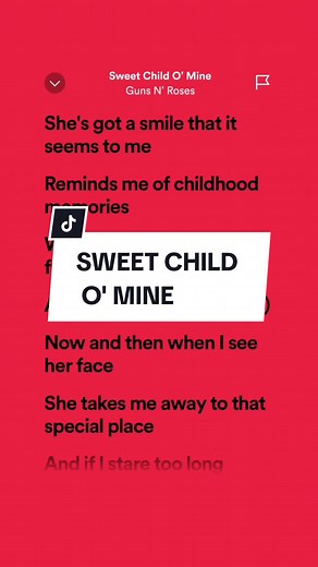 Sweet Child O' Mine Lyrics - Guns N' Roses Song