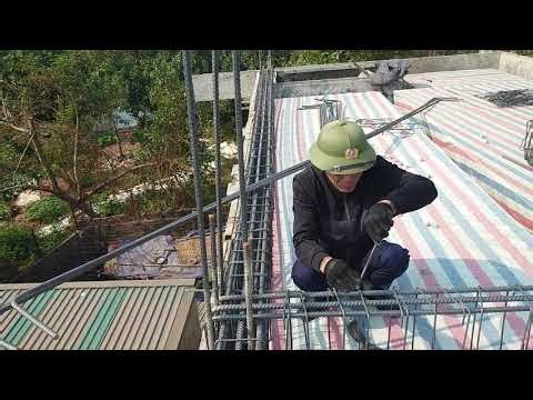 Cận cảnh Đan Thép Rầm Chuẩn Bị Đổ Mái Tầng 2 Nhà Đức Trí Dũng | Kết cấu chịu Lực chắc chắn!