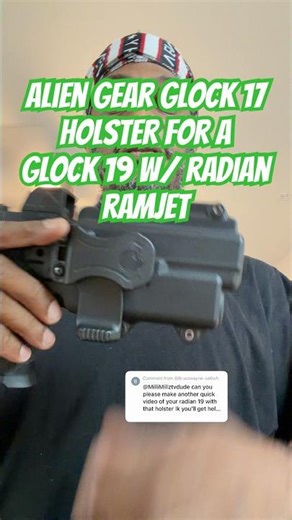 How a Alien gear g17 holster fits a Glock 19 with radian ramjet