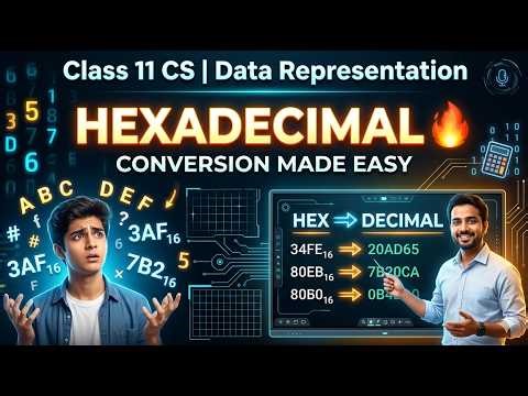 Learn Hexadecimal To Binary & Octal Conversion in 10 Minutes ⚡ | Class 11 CS