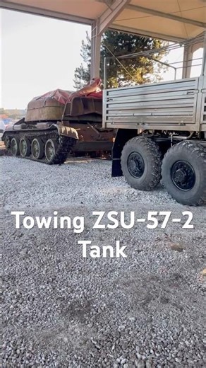 Tatra 815 Pulling a ZSU-57-2 💪