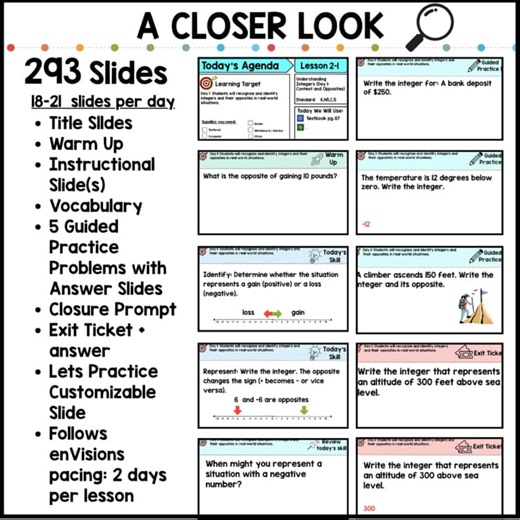 6th Grade enVision Topic 3 Slides | Numerical & Algebraic Expressions Exponents