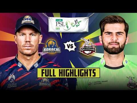 Karachi Kings Vs Lahore Qalandars | Full Highlights | HBL PSL 11 | Match#6 | tapmad | PSL26