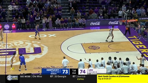 "The last play was not drawn for me.... and then to LSU I became Odell Beckham and I made the shot" - Malachi Moreno explained his game winning shot to Jack Givens after Kentucky Men's Basketball's win in Baton Rouge. | UK Sports Network