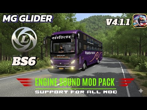 🔥REAL BS6 SOUND SANGEETAM TRAVELS MG GLIDER SLEEPER ASHOK LEYLAND ENGINE SOUND PACK | BUSSID V4.4.1