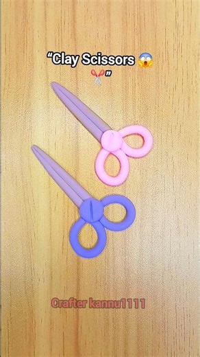 Colorful Polymer Clay Scissors ✂️😍 | #ClayArt #Satisfying #Shorts #DIY