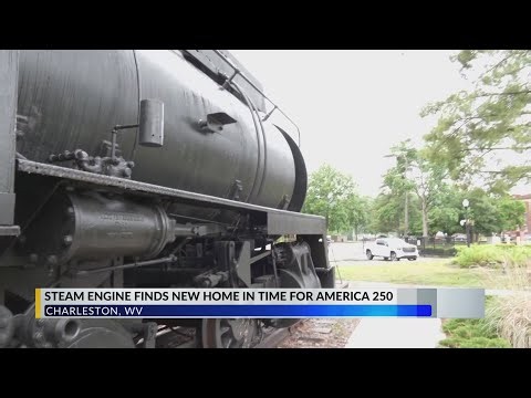 Steam engine on display at West Virginia Culture Center