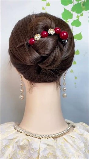 Easy Sophisticated Updo: Braid & Hair Tying Transformation