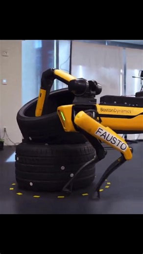 Boston Dynamics just showed how far robotic manipulation has come. In a new demo, Spot uses whole-body AI control to drag, roll, and precisely stack 15 kg tires—not with a specialized factory arm, but with coordinated motion across its entire body. This isn’t scripted choreography. It’s real-time perception, balance, force control, and decision-making working together. What makes this impressive isn’t the weight, it’s the dexterity. Tires are awkward, deformable, and unpredictable. Spot adjusts 