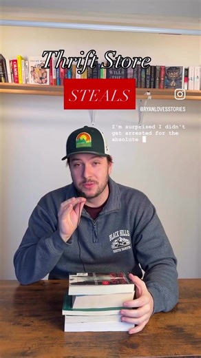 Absolutely thieved the thrift store with these finds! #booktok #bookrecommendations #reading #fantasybook #fyp