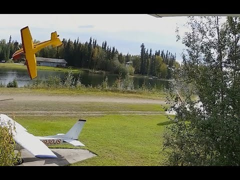 Mid-air collision between a Cessna A185F Skywagon and Piper PA-18-150 Super Cub in Fairbanks, AK:
