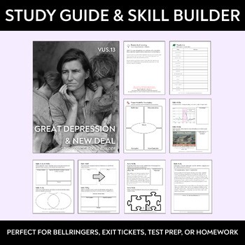 Great Depression & New Deal: Study Guide and Skill Builder (VUS.13)