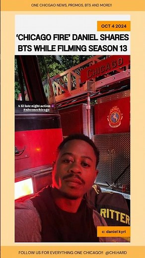 Chicago Fire Daniel Kyri Shares BTS While Filming Season 13 #chicagofire