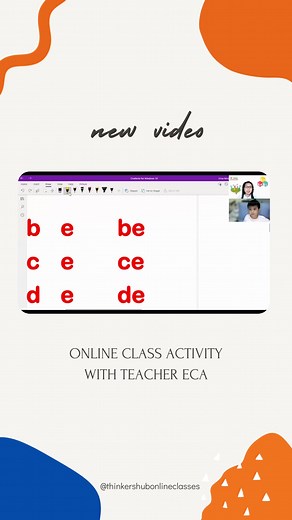 Blending of alphabet sounds activity with Teacher Eca.  | Thinker's Hub Online Classes | Facebook
