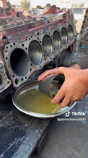 Rebuilding a Broken Diesel Bus Engine Piston