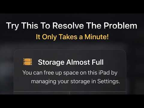 iPad Storage Full? Try This! Storage problems