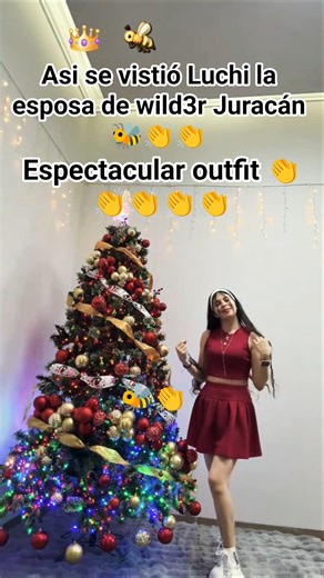 luchi se vistió muy linda en la navidad ☃️⛄️#wilderyluchyfans
