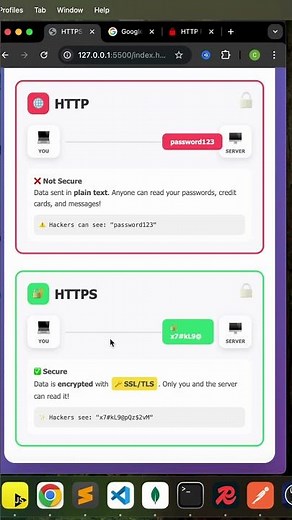 Never Type Your Password on HTTP Websites! 🔒❌ #coding #programming #https #security #hacker