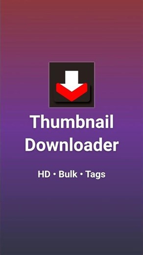HD Thumbnail Downloader for YouTube, Vimeo & Dailymotion 🔥 #ThumbnailDownloader #CreatorTools