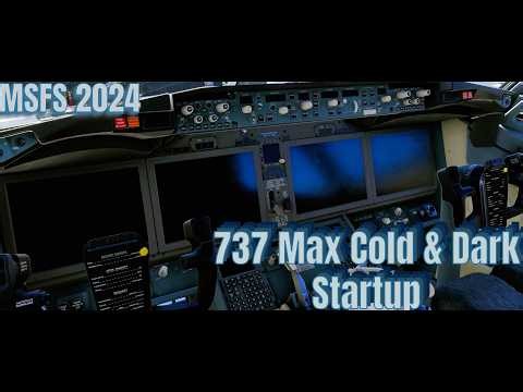 737 Max - Cold and Dark startup - Microsoft Flight Simulator 2024