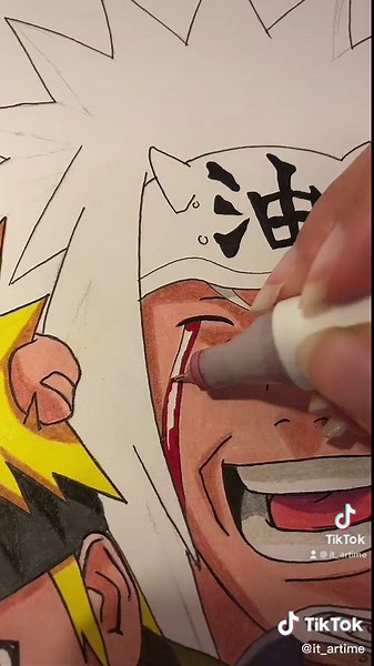 Dibujo de Jiraiya: Arte de Naruto y Manga