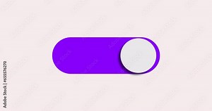 Switch turn on and turn off button animation with color-changing animation in Alpha Channel. Motion graphic switch button animation design.
