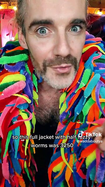 Fuzzy Worm on a String Jacket - Fun Fashion Statement!