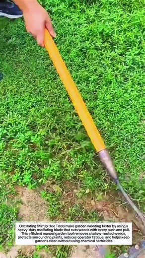 Oscillating Stirrup Hoe Tools Make Weeding Faster | Heavy-Duty Push Pull Garden Hoe 5-Blade