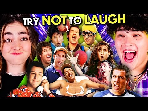 Adam Sandler's Funniest Moments! | Gen Z & Millennials Try Not To Laugh Challenge