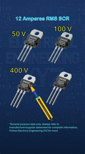 Which 2N63X SCR Should You Use? | 12A RMS Voltage Comparison Explained 🔥#diy #electronics #power