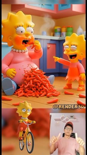 Simpsons family eating chili 😂😓 #thesimpsons #shorts #cartoon #meme