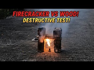 Epic Explosion Test! Firecracker vs Solid Wood 🔥