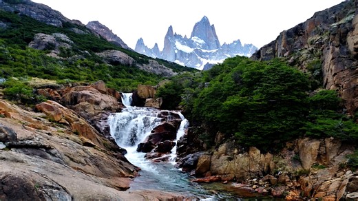 Mount Fitz Roy rising above Patagonia’s rugged landscape