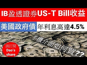 IB buy US T Bill買美國國債