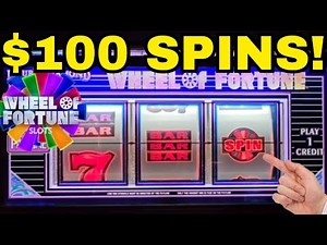 $100 SPINS ON WHEEL OF FORTUNE SLOT MACHINE!