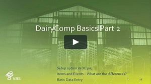 DairyComp Basics 2 no setup