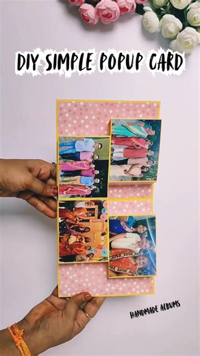 DIY Simple Popup Card 🎉 | Easy Handmade Photo Card Idea #Shorts