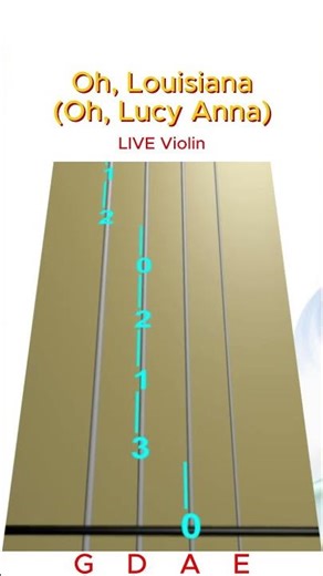 OH, LOUISIANA (OH, LUCY ANNA) 🌾 — Violin Tutorial | Animated Violin TAB