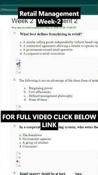 NPTEL Retail Management Week 2 Assignment Answers | noc26-mg37