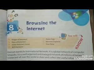 Class 4th | Chapter 8: Browsing The Internet (Part 1)