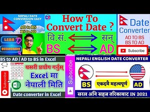 Convert AD to BS and BS to AD in Excel.. Easy Excel Method..Nepali