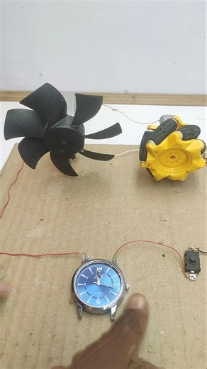 electricity with use hand clock mini watch amazing science idea_Dc Motor